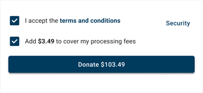 Donation box checked